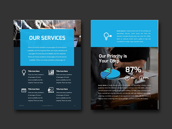 Business Report eBook 2020 Keynote in Brochure Templates - product preview 4