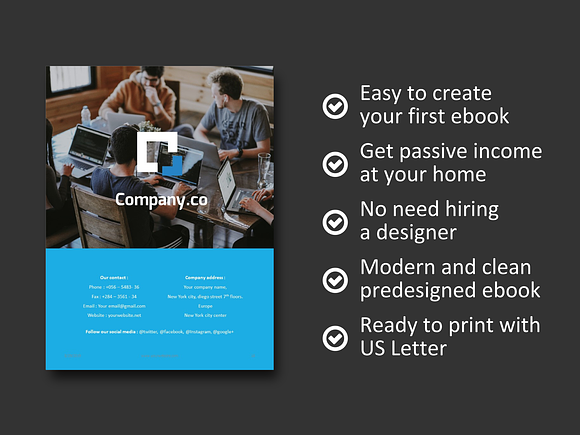 Business Report eBook 2020 Keynote in Brochure Templates - product preview 7