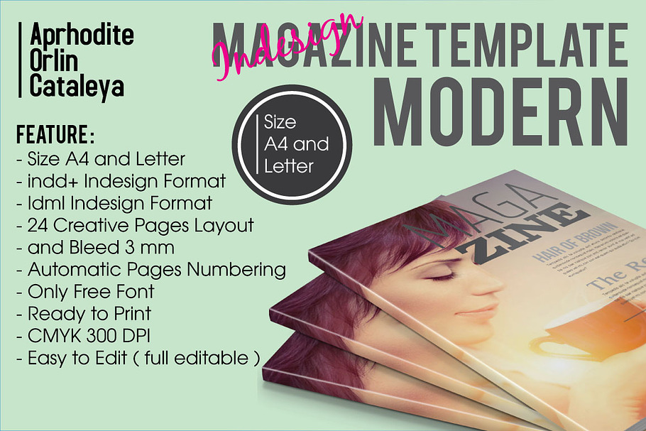 Magazine Template Modern in Magazine Templates - product preview 8