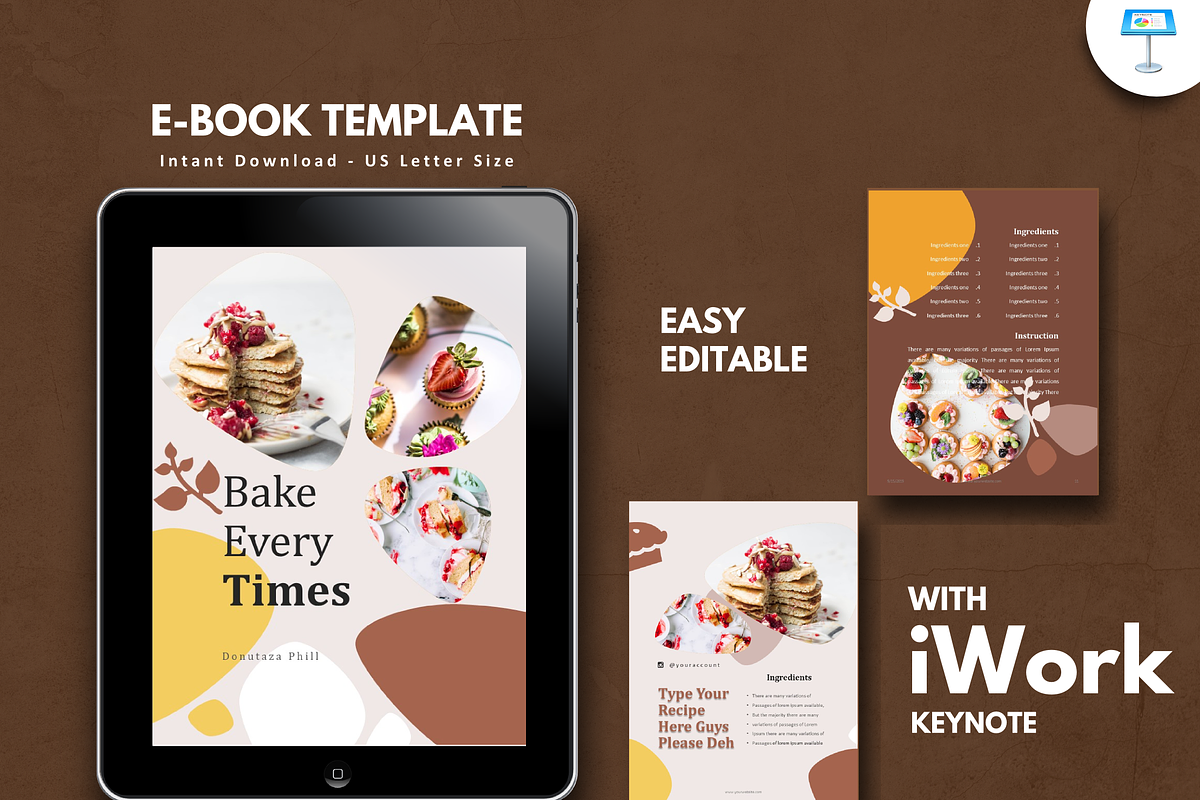 RecipeBook Template Cookbook Keynote in Brochure Templates - product preview 8