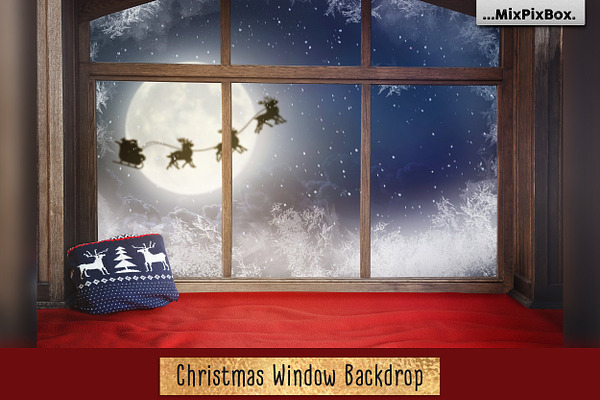 Christmas Window Backdrop