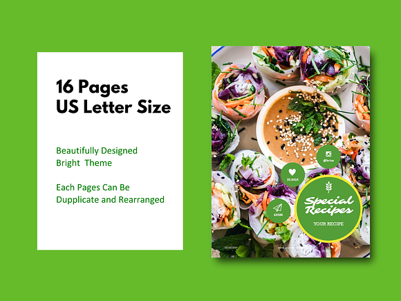 Recipe Book Template Cookbook Keynot in Brochure Templates - product preview 3