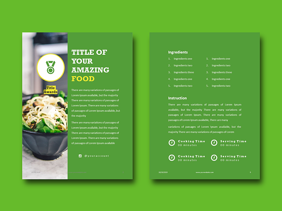 Recipe Book Template Cookbook Keynot in Brochure Templates - product preview 4