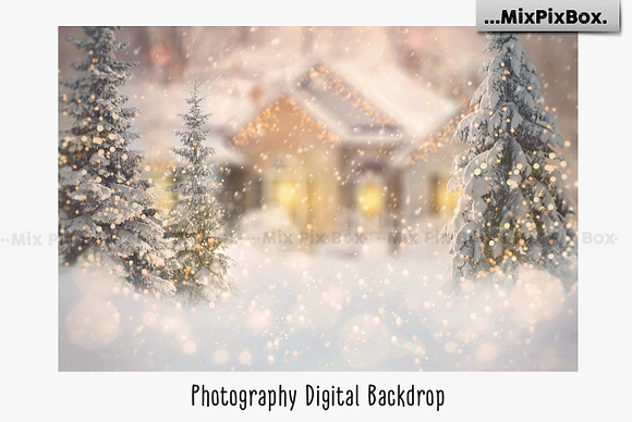 Christmas Evening Digital Backdrop in Add-Ons - product preview 2