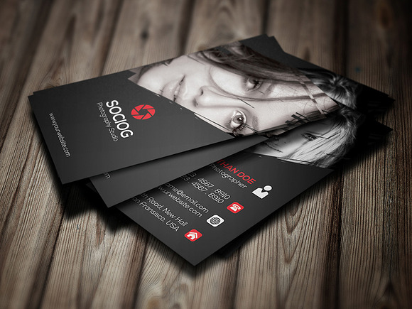 Photography Business card-02 in Business Card Templates - product preview 3