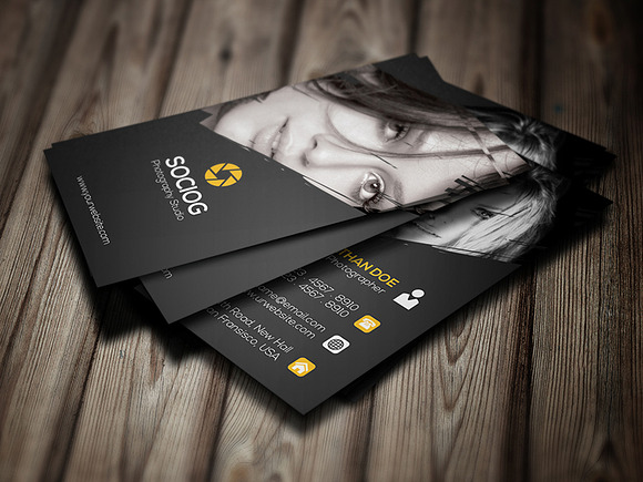 Photography Business card-02 in Business Card Templates - product preview 4