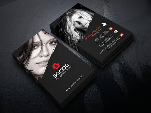 Photography Business card-02 in Business Card Templates - product preview 7
