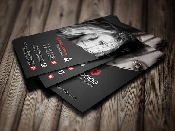 Photography Business card-02 in Business Card Templates - product preview 8