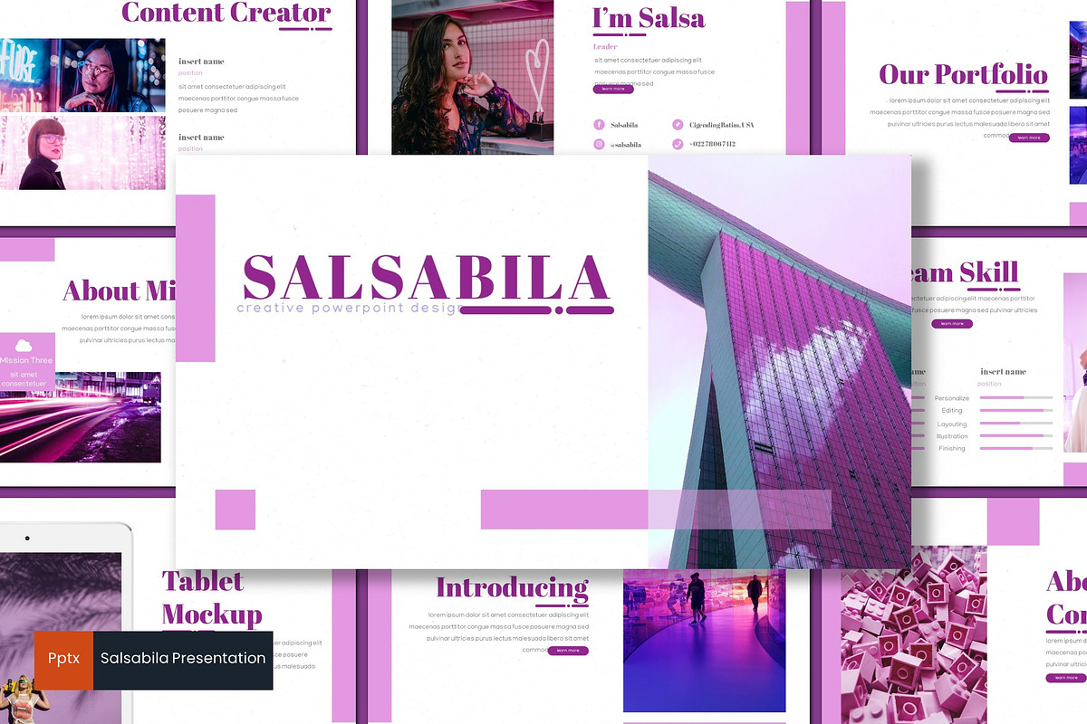 Salsabila - Powerpoint Template in PowerPoint Templates - product preview 8