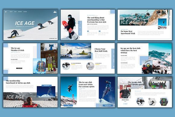 Ice Age-Snowboard PowerPoint in PowerPoint Templates - product preview 1