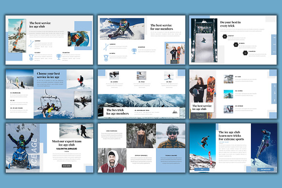 Ice Age-Snowboard PowerPoint in PowerPoint Templates - product preview 2