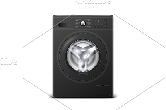 Washing machine. Vector set. in Objects - product preview 2