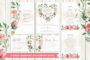 Watercolour roses wedding Suite