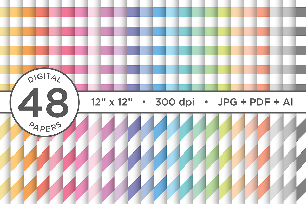 Pastel Seamless Stripes Pattern in Patterns - product preview 8