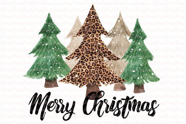 Christmas tree Leopard print