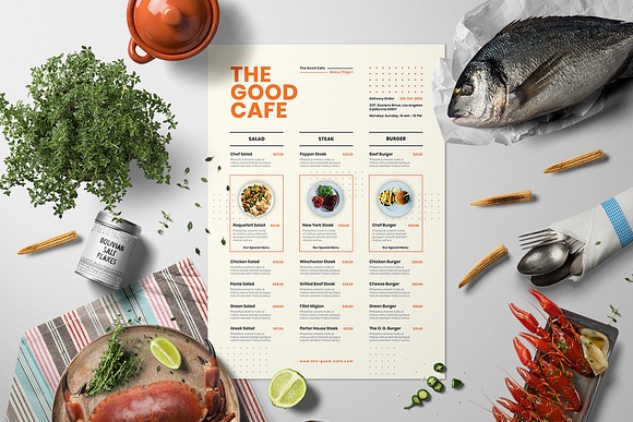Restaurant Menu Set in Flyer Templates - product preview 2