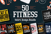 50 Editbale Fitness Tshirt Design