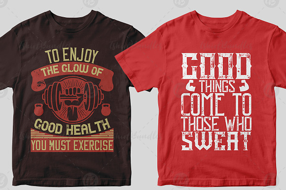 50 Editbale Fitness Tshirt Design in Objects - product preview 5