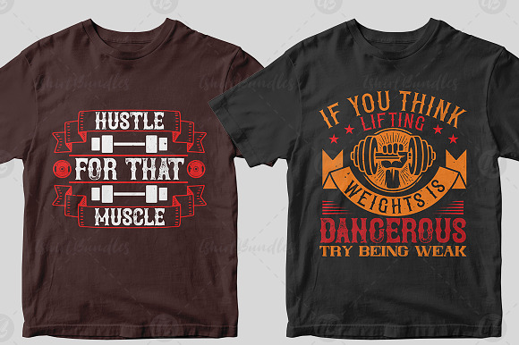 50 Editbale Fitness Tshirt Design in Objects - product preview 9