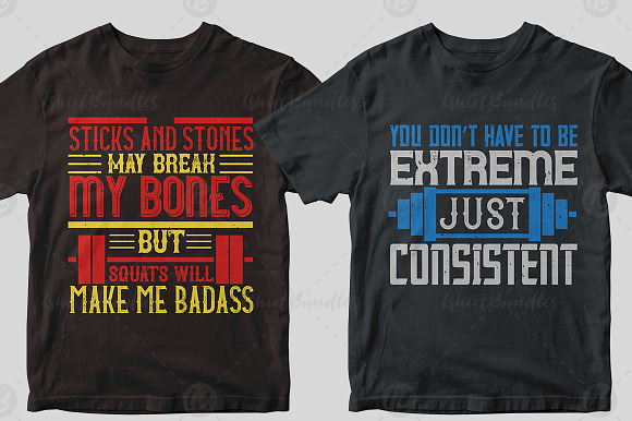 50 Editbale Fitness Tshirt Design in Objects - product preview 18