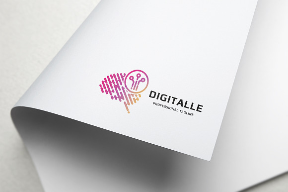 Digital Brain Logo in Logo Templates - product preview 2