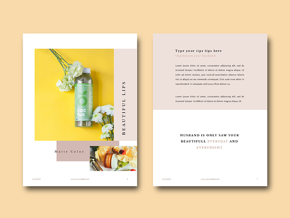 Cosmetic Tips eBook Template Keynote in Brochure Templates - product preview 4