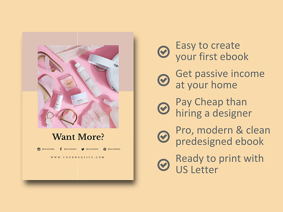 Cosmetic Tips eBook Template Keynote in Brochure Templates - product preview 7