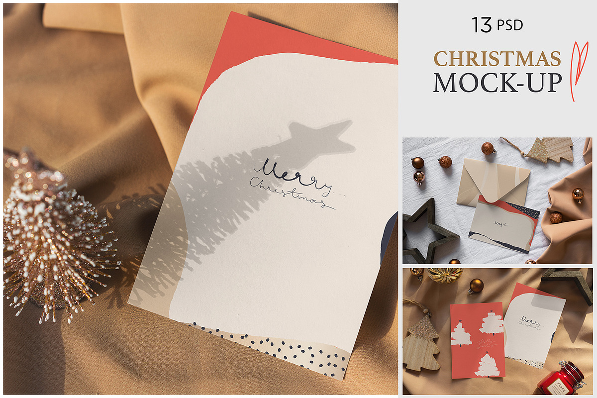 Christmas Postcard Mock-Ups in Print Mockups - product preview 8