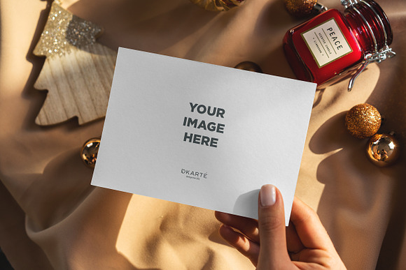 Christmas Postcard Mock-Ups in Print Mockups - product preview 3