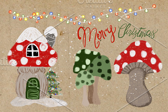 Sweet Christmas Gnomes set in Illustrations - product preview 3