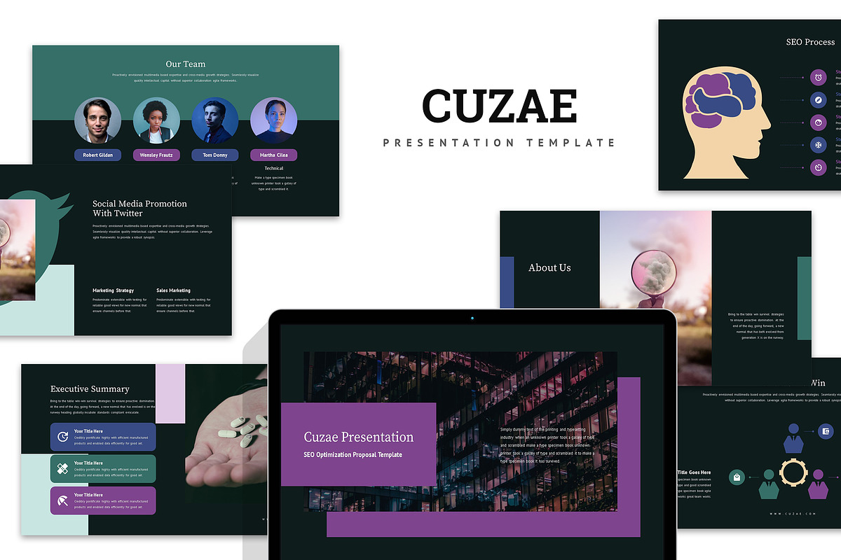 Cuzae SEO Optimization Google Slides in Google Slides Templates - product preview 8