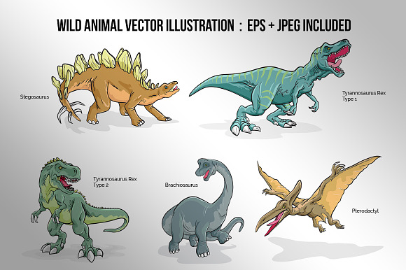 Dinosaur Vector Illustration in Illustrations - product preview 1