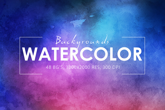 50%OFF*48 Watercolor Backgrounds in Textures - product preview 2