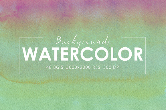 50%OFF*48 Watercolor Backgrounds in Textures - product preview 3