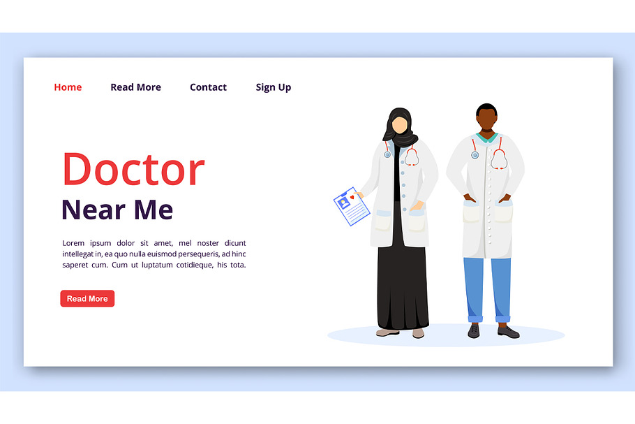Doctor near me landing page