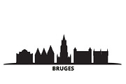 Belgium, Bruges city skyline