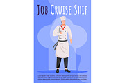 Job cruise ship poster template