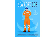 Sea port job poster template