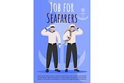 Job for seafarers poster template