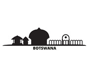 Botswana city skyline isolated