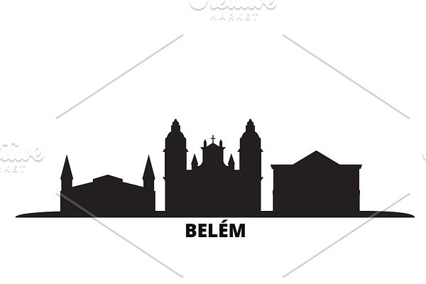 Brazil , Belem city skyline isolated
