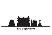 Brazil, Rio De Janeiro city skyline