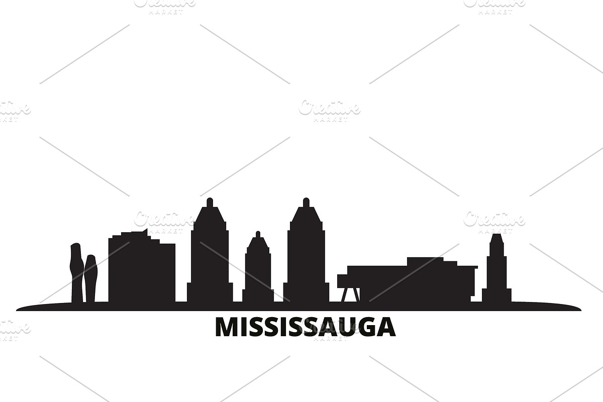 Canada, Mississauga city skyline in Illustrations - product preview 8