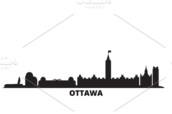 Canada, Ottawa city skyline isolated