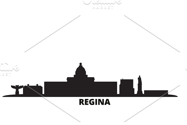 Canada, Regina city skyline isolated