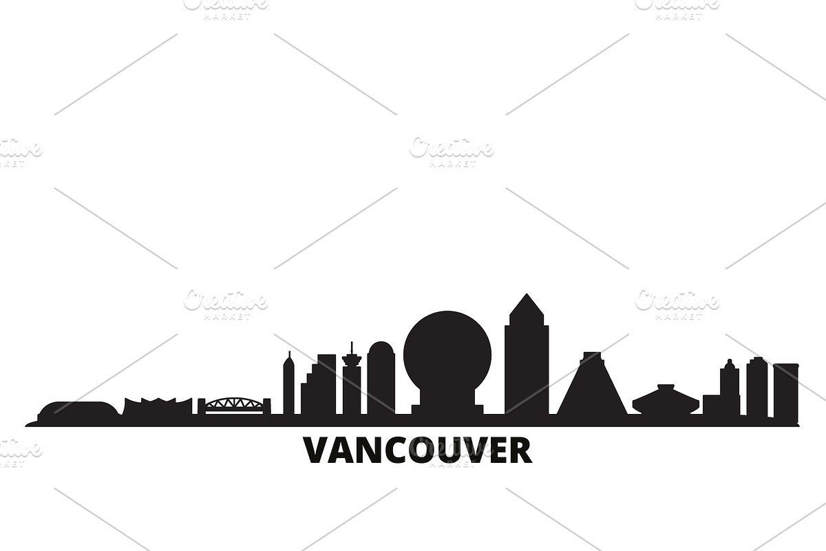 Canada, Vancouver city skyline in Illustrations - product preview 8