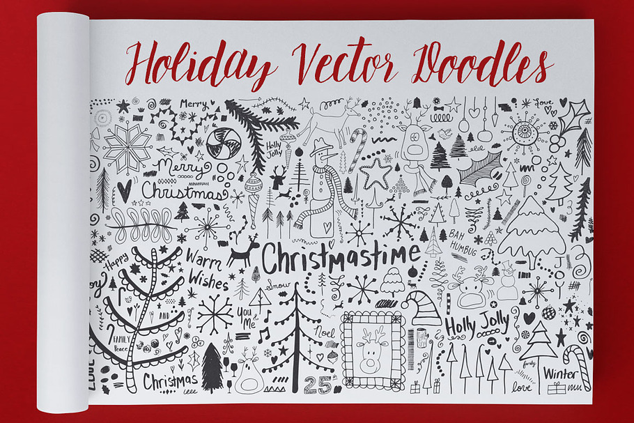 Holiday Doodles Vector Set