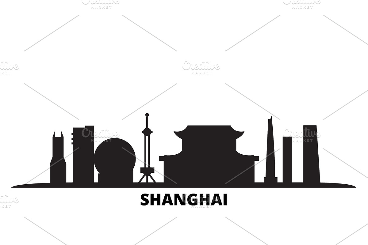 China, Shanghai City city skyline in Illustrations - product preview 8