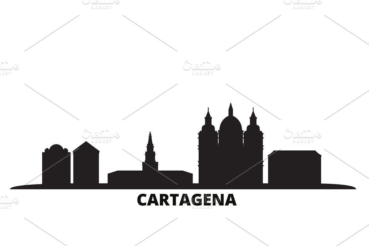 Colombia, Cartagena city skyline in Illustrations - product preview 8