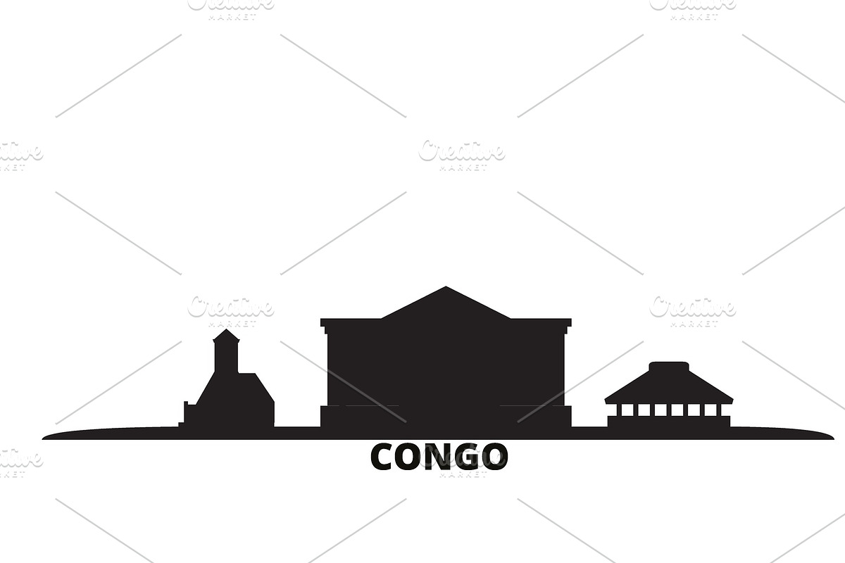 Congo city skyline isolated vector in Illustrations - product preview 8